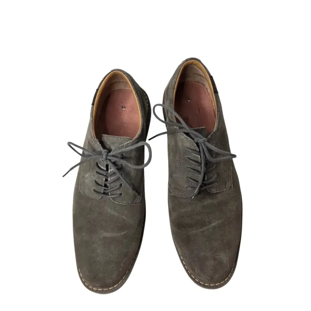 G.H. Bass & Co Mens Pasadena Grey Leather‎ Suede Shoes SZ 8W No Insoles Office